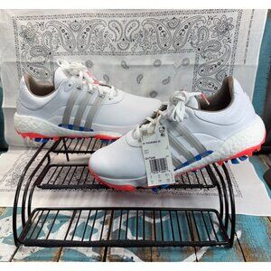 Adidas Sneakers Tour360 22 Golf White Metallic Silver GV7248 Womans Sz 7.5